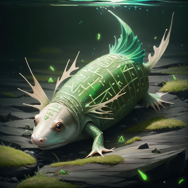 Tiny) Axolotl Avatar - Green