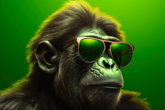 Green Backdrop Ape Glamour