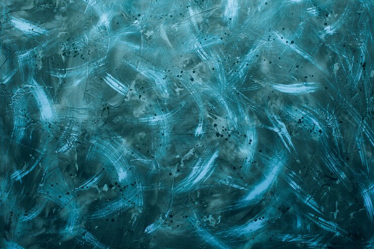 Photo green background, plaster and brush strokes.