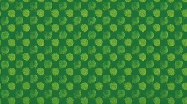 A green background with a pattern of circles and dots.