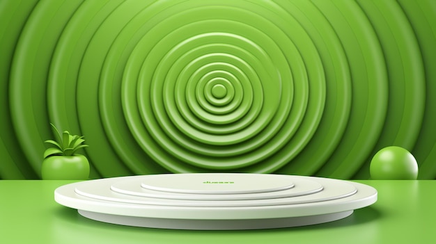 A green background with a square with a circle in the middle