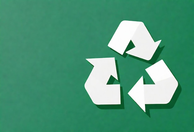 Photo a green background with white letters that say recyclables