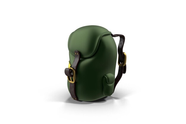 Photo a green backpack with a strap that says'the best backpack '