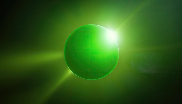 Green ball in the sky