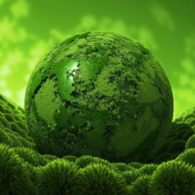 A green ball with the word green on it