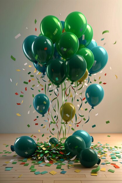 зеленые шарики красивые шарики конфеты3d воздушный шар