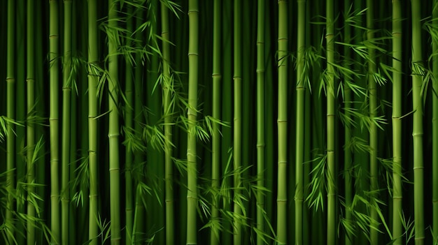 green bamboo background generative AI