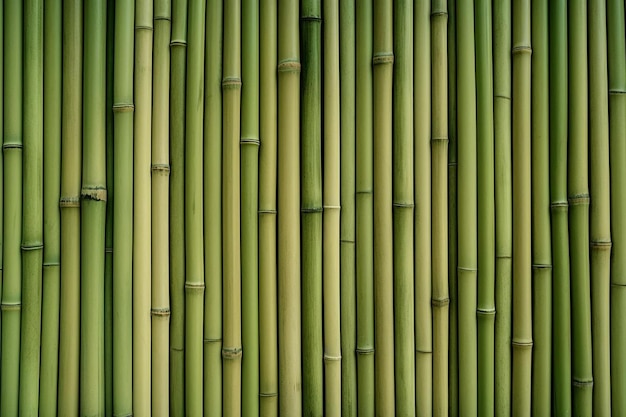 Photo green bamboo fence texture background bamboo texture panorama