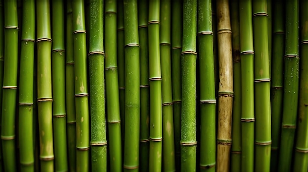 Green bamboo texture Oriental grass fence Bamboo green and brown decoration elements