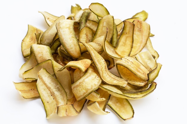 Green banana chips with peel