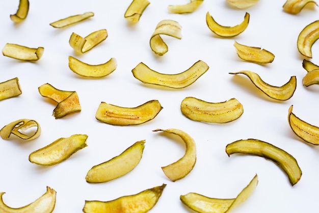 Green banana chips with peel