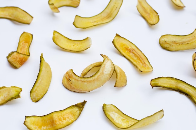 Green banana chips with peel