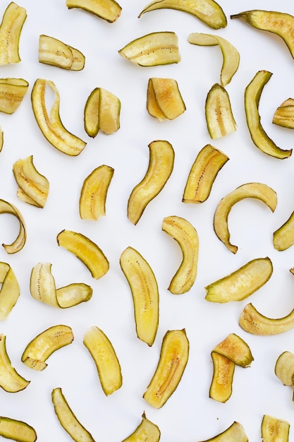 Green banana chips with peel