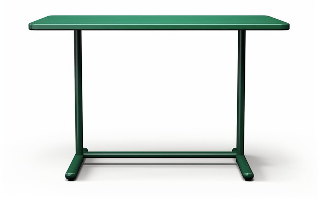 Green Bar Table Against White