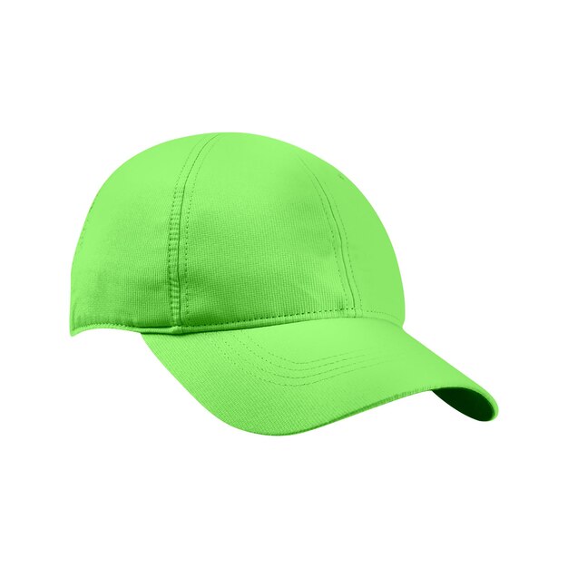 Green baseball cap isolated