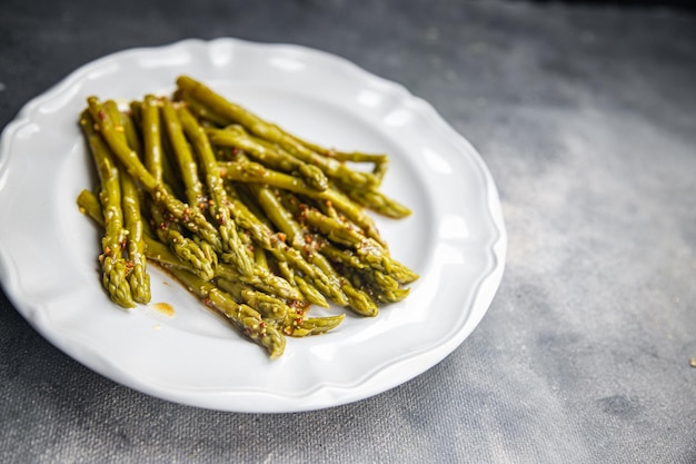 green bean asparagus healthy meal food snack on the table copy space food background rustic