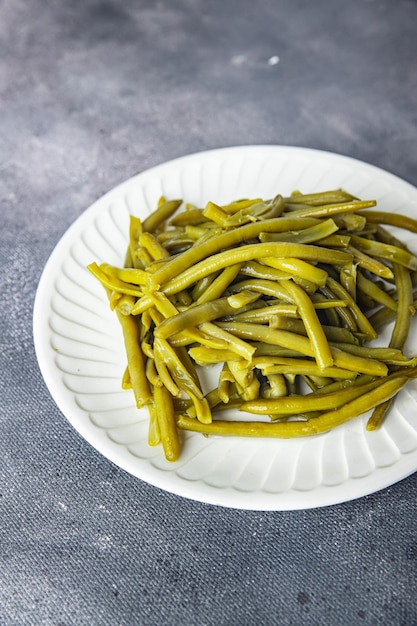 green bean canned boiled beans ready to eat fresh healthy meal food snack diet on the table