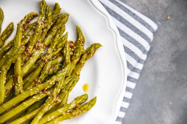 green beans asparagus ready to eat healthy meal food snack on the table copy space food background