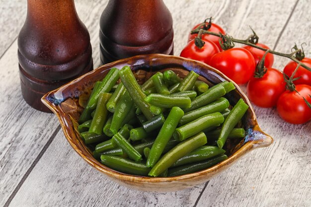 Green beans in the bowl