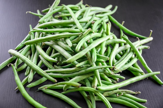 Green beans closeup view