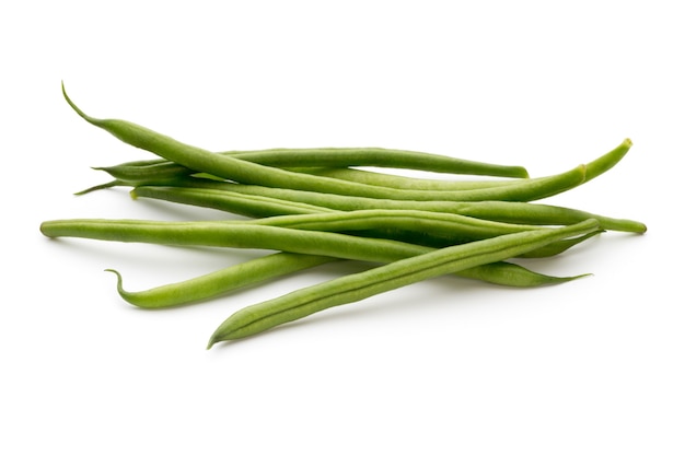 Green beans isolated on a white background