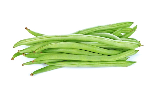 Green beans isolated on white