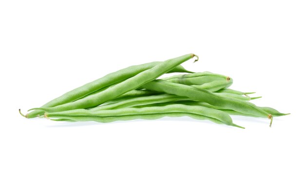 Green beans isolated on white.