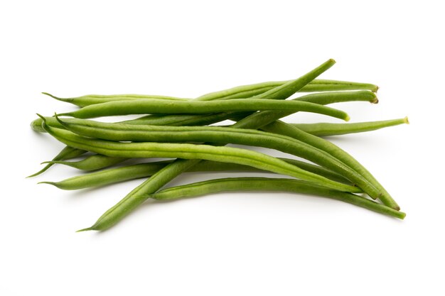 Green beans isolated on a withe background.