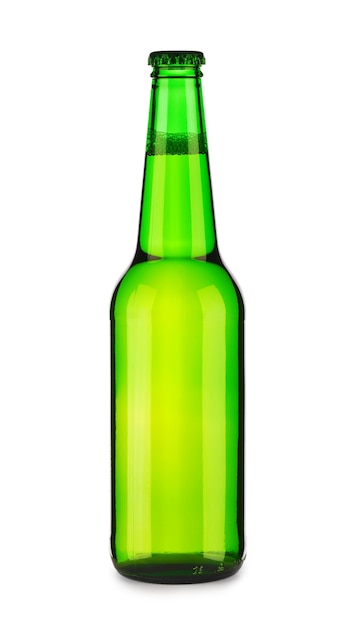 Photo green beer bottle