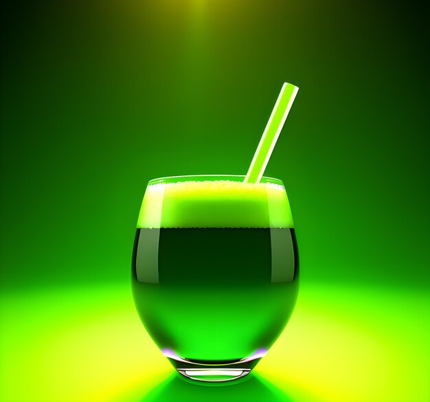 Green Beer Mocktail Drink St Patrick's Day 축하 플라이어(빈 공간 포함) Generative AI