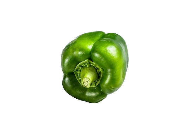 Green bell pepper Isolated on white background