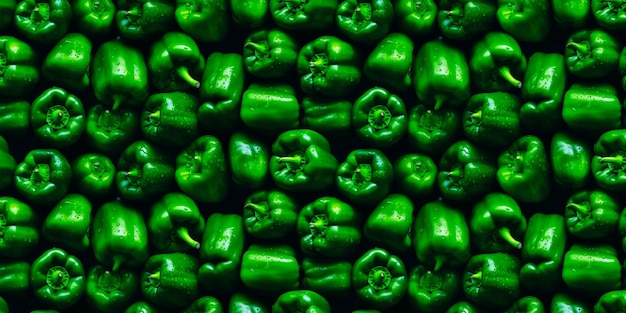 Photo green bell peppers background food