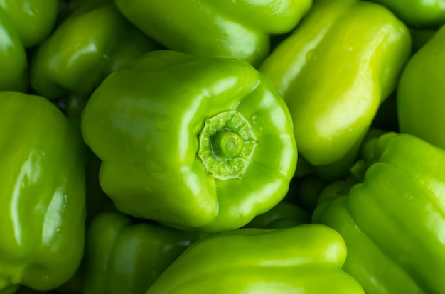 Photo green bell peppers