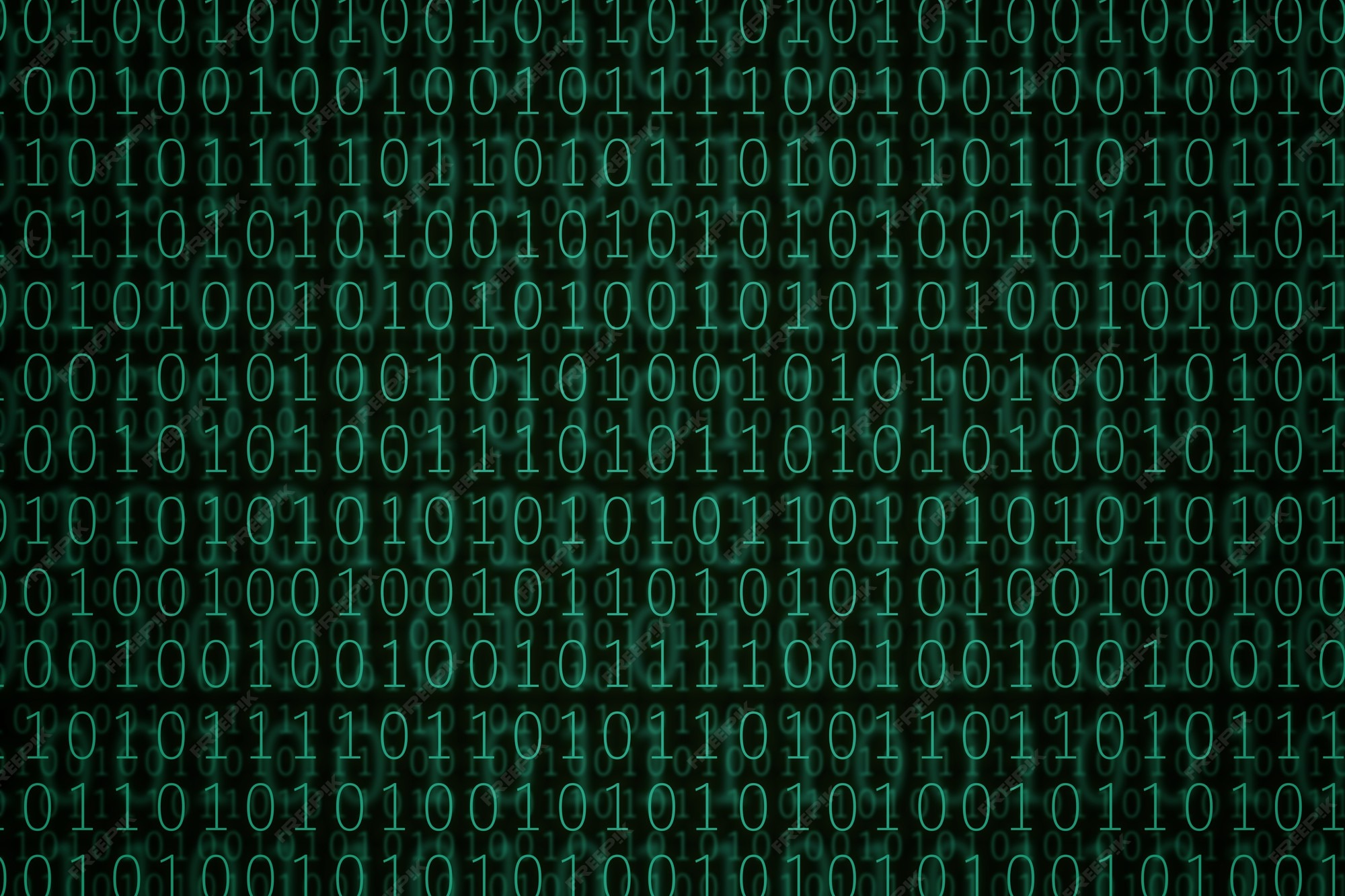 Premium Photo | Green binary code background.