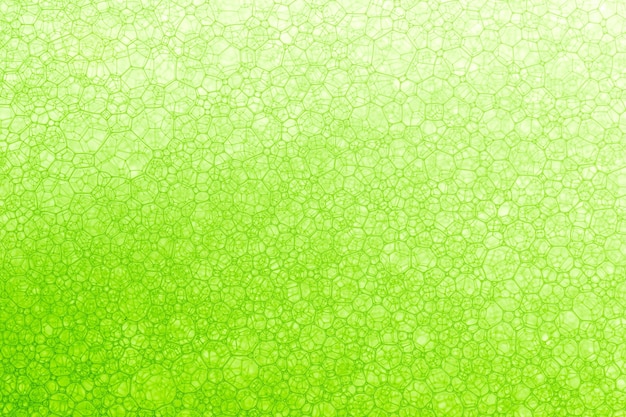 緑のバイオテクノロジーのテクスチャ緑の泡の近距離