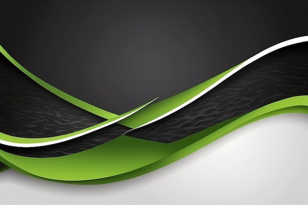 Foto contrasto verde e nero ondate aziendali sfondo disegno vettoriale