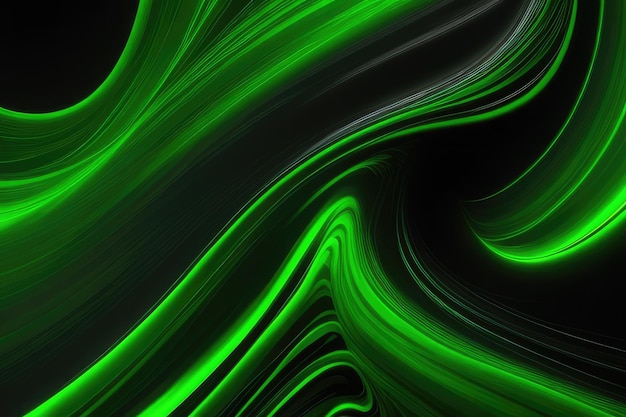 Green and black motions abstract background