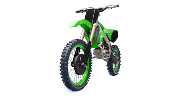 Green and black sport bike for cross-country