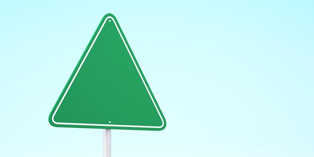 Photo green blank traffic road sign,direction sign board on sky background,3d rendering