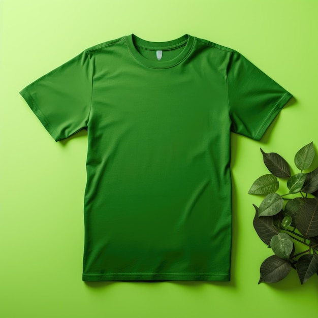 green blank TShirt mockup