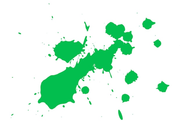 Photo green blot on a white background spots of ink on a piece of paper