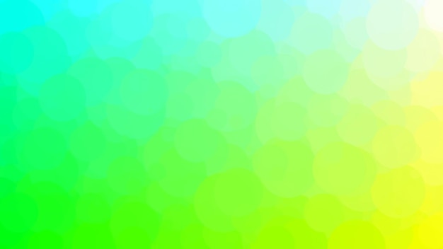 Green and blue background with a gradient of circles.