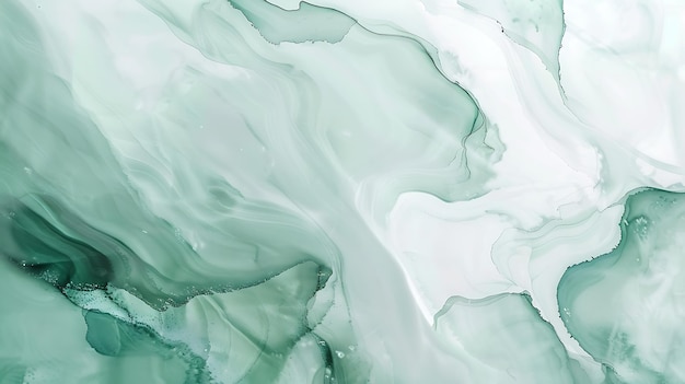 a green and blue colored marble with the green color of the water
