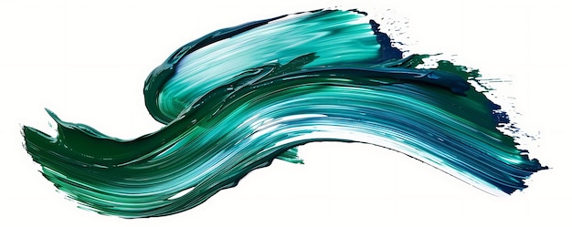 緑と青の色の波が芸術家によって作られています