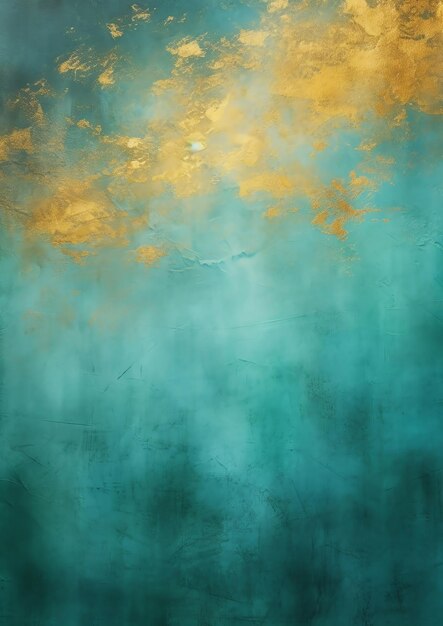 green and blue colors with gold touch modern painting wall decor Background backdrop