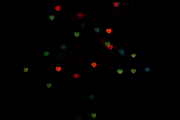 Green Blue Heartshaped Bokeh