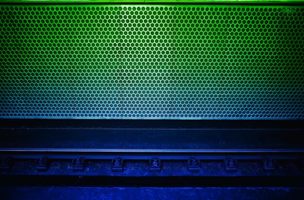 Green and blue subway station transportation background