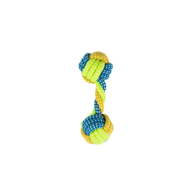 green and blue toys for dog