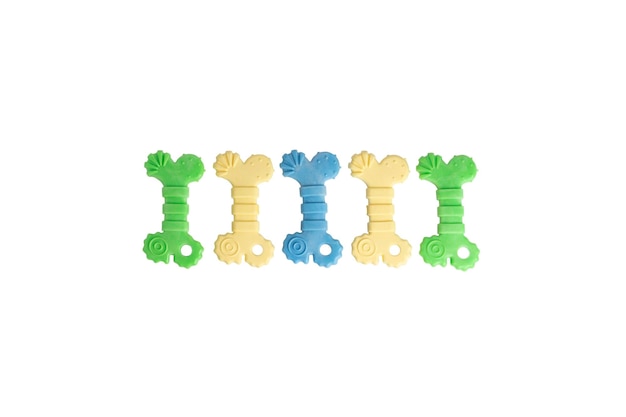 green bones rubber toys for play with pets