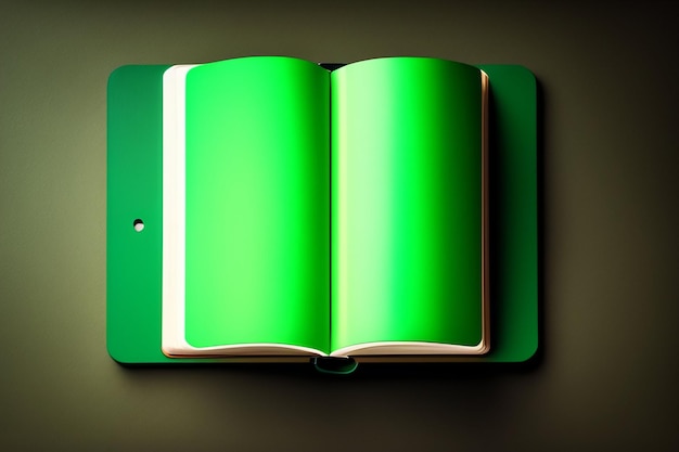 A green book with a green cover that says " the word " on it.